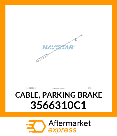 CABLE, PARKING BRAKE 3566310C1