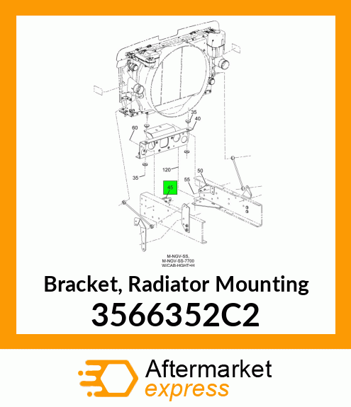 Bracket, Radiator Mounting 3566352C2