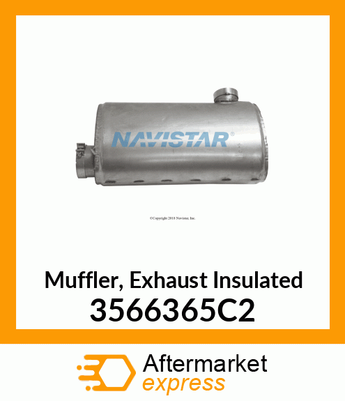 Muffler, Exhaust Insulated 3566365C2