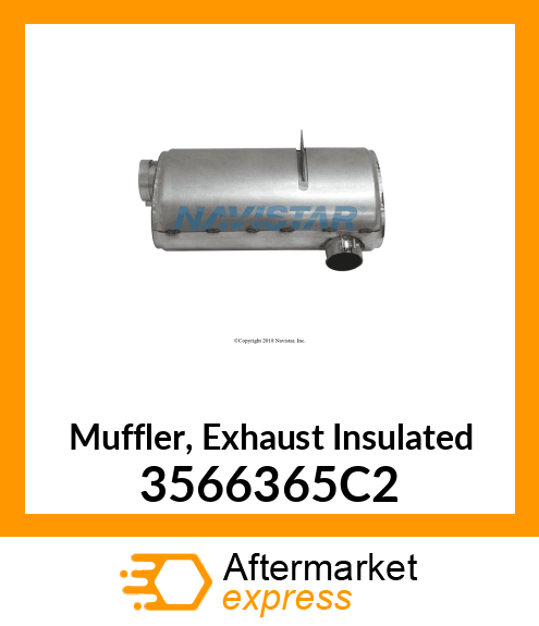 Muffler, Exhaust Insulated 3566365C2