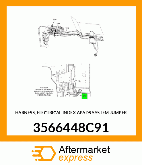 HARNESS, ELECTRICAL INDEX APADS SYSTEM JUMPER 3566448C91