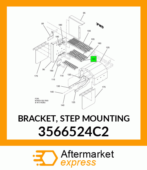 BRACKET, STEP MOUNTING 3566524C2