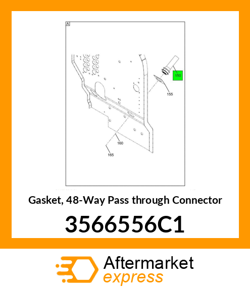 Gasket, 48-Way Pass through Connector 3566556C1