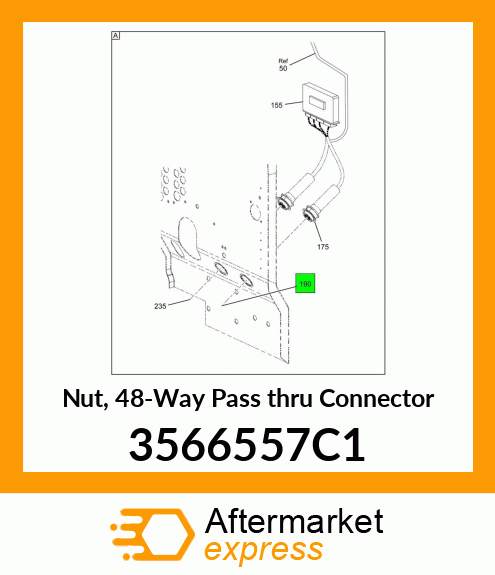 Nut, 48-Way Pass thru Connector 3566557C1