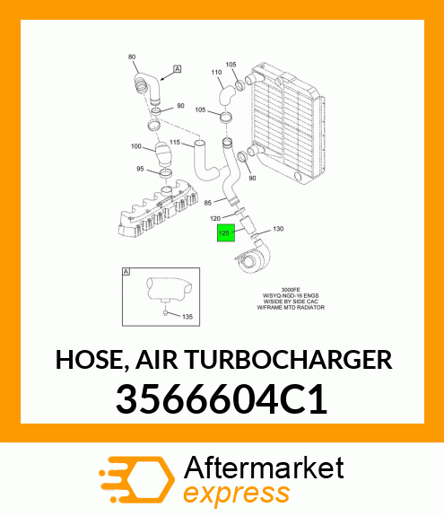 HOSE, AIR TURBOCHARGER 3566604C1