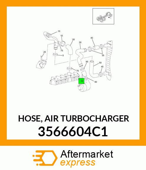 HOSE, AIR TURBOCHARGER 3566604C1