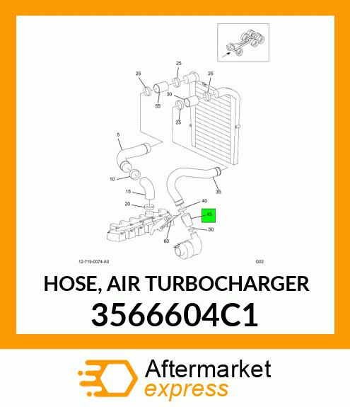 HOSE, AIR TURBOCHARGER 3566604C1