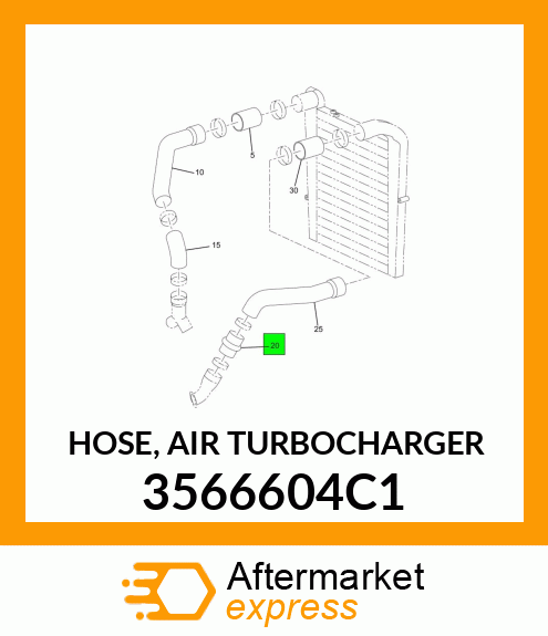 HOSE, AIR TURBOCHARGER 3566604C1