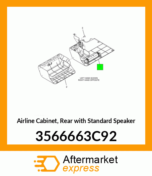 Airline Cabinet, Rear with Standard Speaker 3566663C92