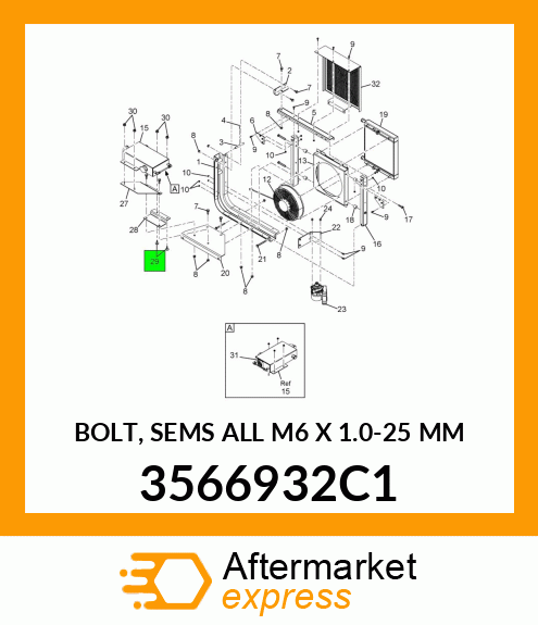 BOLT, SEMS ALL M6 X 1.0-25 MM 3566932C1