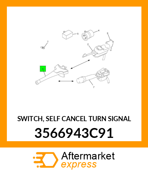 SWITCH, SELF CANCEL TURN SIGNAL 3566943C91