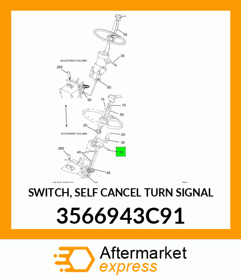 SWITCH, SELF CANCEL TURN SIGNAL 3566943C91