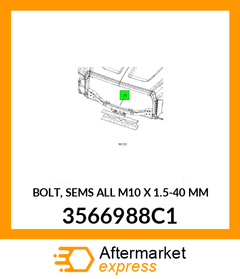 BOLT, SEMS ALL M10 X 1.5-40 MM 3566988C1