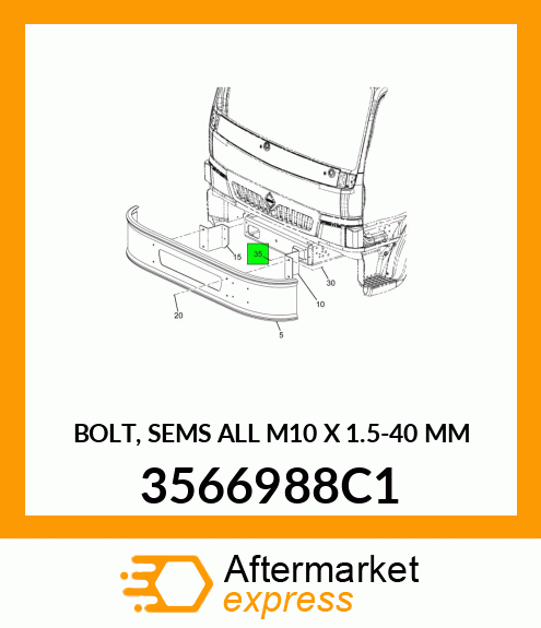 BOLT, SEMS ALL M10 X 1.5-40 MM 3566988C1