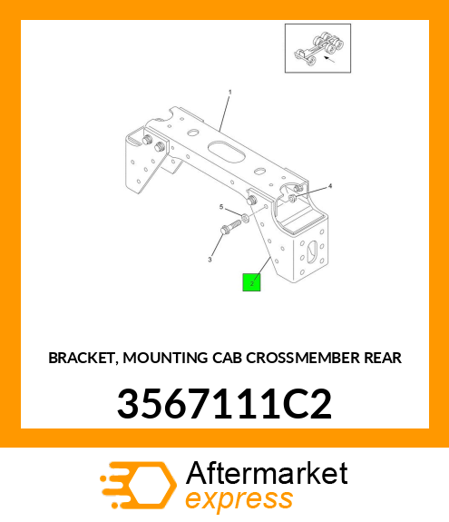 BRACKET, MOUNTING CAB CROSSMEMBER REAR 3567111C2