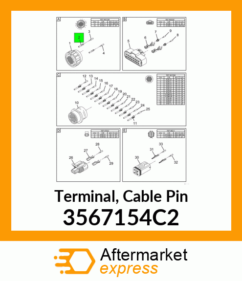 Terminal, Cable Pin 3567154C2