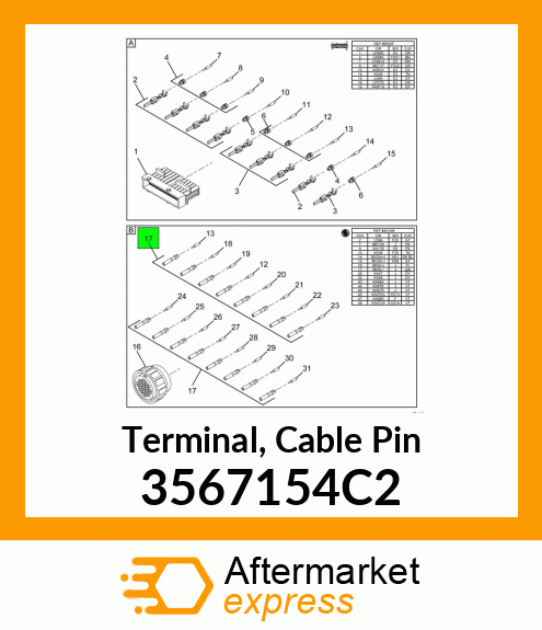 Terminal, Cable Pin 3567154C2