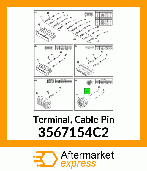 Terminal, Cable Pin 3567154C2