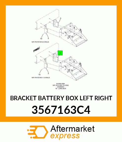 BRACKET BATTERY BOX LEFT RIGHT 3567163C4