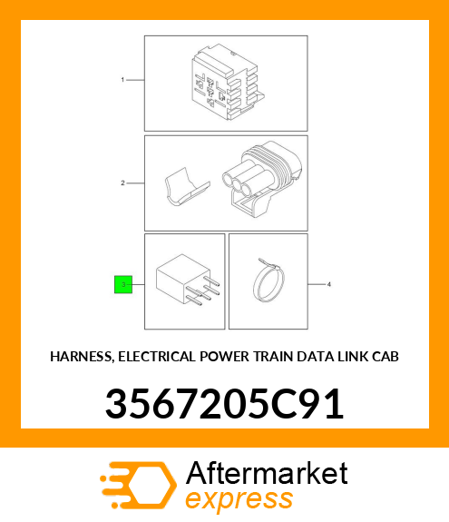 HARNESS, ELECTRICAL POWER TRAIN DATA LINK CAB 3567205C91