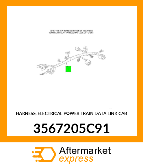 HARNESS, ELECTRICAL POWER TRAIN DATA LINK CAB 3567205C91