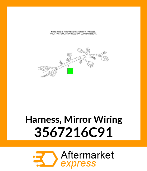 Harness, Mirror Wiring 3567216C91