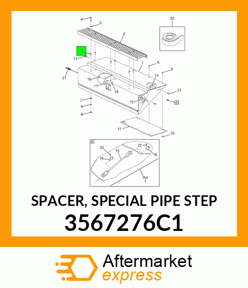 SPACER, SPECIAL PIPE STEP 3567276C1