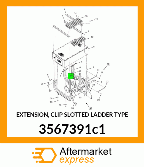 EXTENSION, CLIP SLOTTED LADDER TYPE 3567391c1