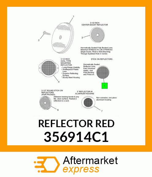 REFLECTOR RED 356914C1