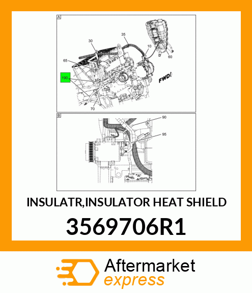 INSULATR,INSULATOR HEAT SHIELD 3569706R1