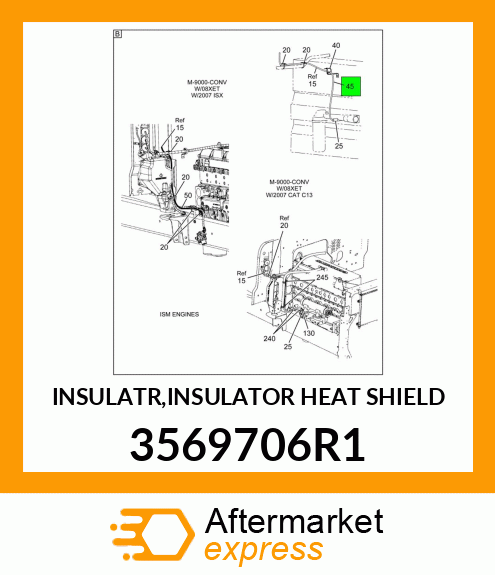 INSULATR,INSULATOR HEAT SHIELD 3569706R1