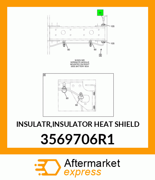 INSULATR,INSULATOR HEAT SHIELD 3569706R1