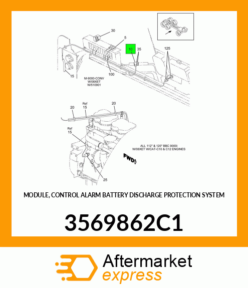 MODULE, CONTROL ALARM BATTERY DISCHARGE PROTECTION SYSTEM 3569862C1