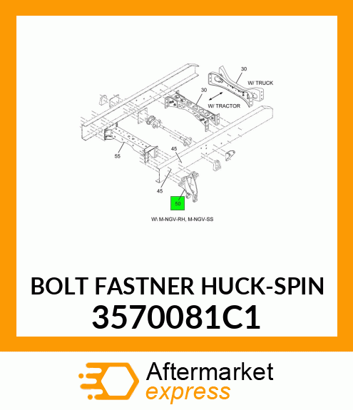 BOLT FASTNER HUCK-SPIN 3570081C1