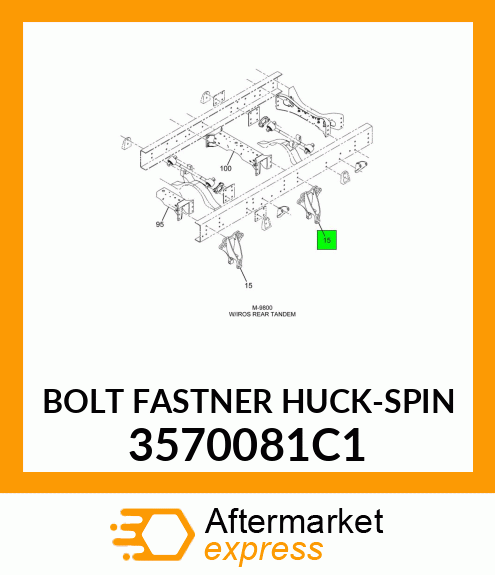 BOLT FASTNER HUCK-SPIN 3570081C1