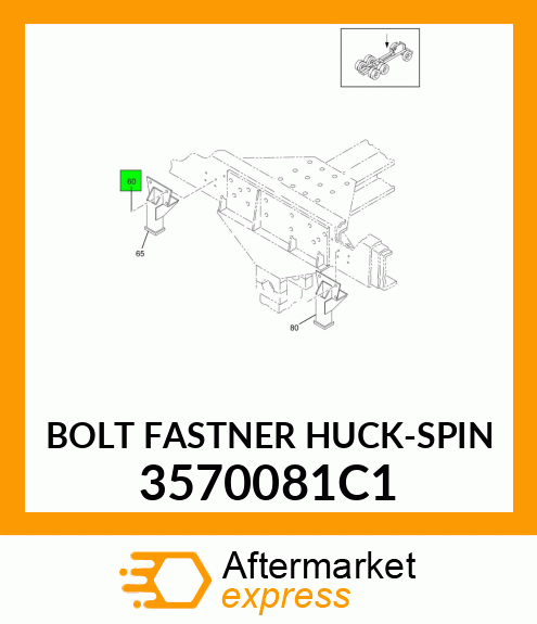 BOLT FASTNER HUCK-SPIN 3570081C1