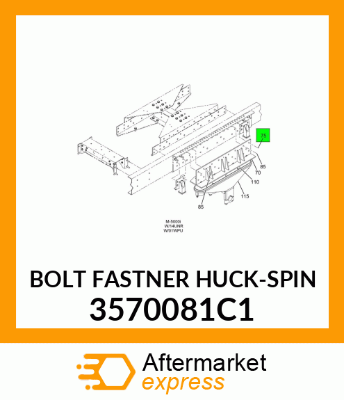 BOLT FASTNER HUCK-SPIN 3570081C1