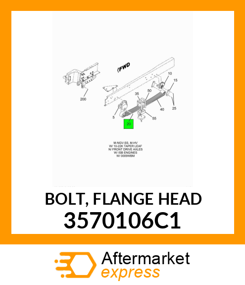 BOLT, FLANGE HEAD 3570106C1