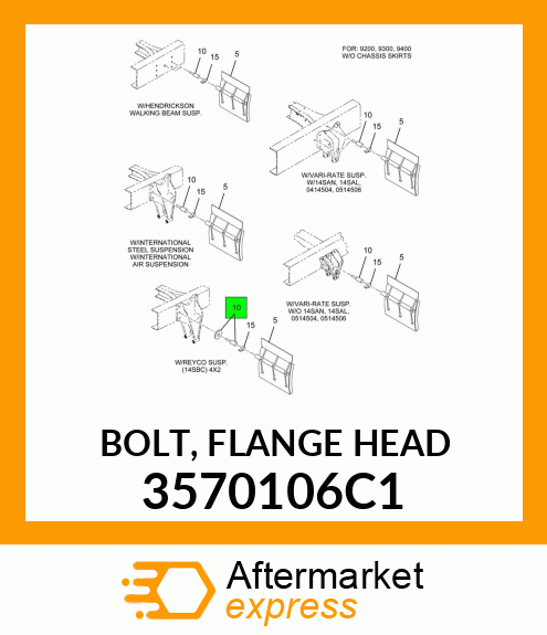 BOLT, FLANGE HEAD 3570106C1