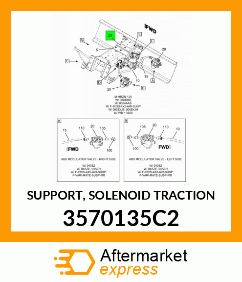 SUPPORT, SOLENOID TRACTION 3570135C2