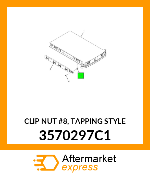 CLIP NUT #8, TAPPING STYLE 3570297C1