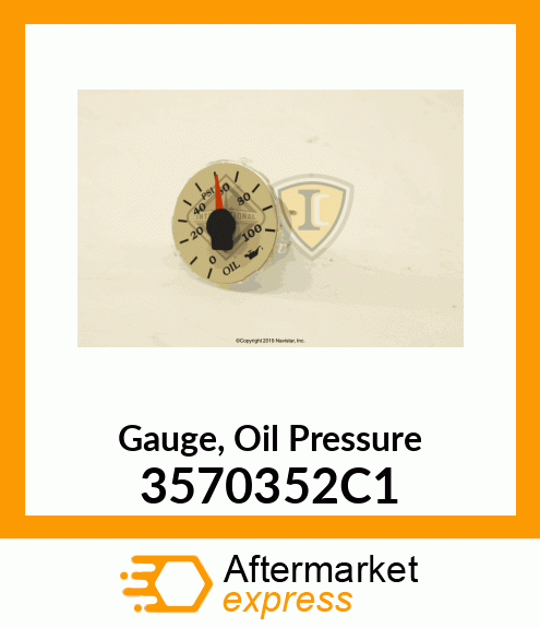 Gauge, Oil Pressure 3570352C1