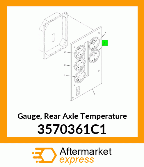 Gauge, Rear Axle Temperature 3570361C1