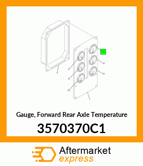 Gauge, Forward Rear Axle Temperature 3570370C1