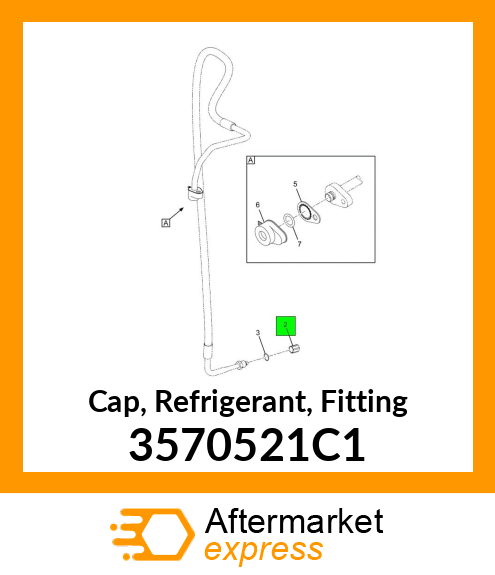 Cap, Refrigerant, Fitting 3570521C1