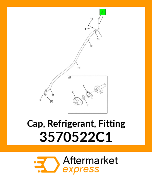 Cap, Refrigerant, Fitting 3570522C1