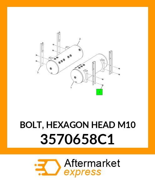 BOLT, HEXAGON HEAD M10 3570658C1