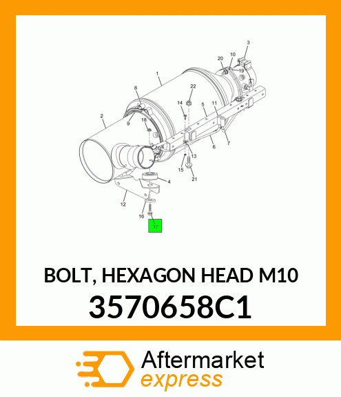 BOLT, HEXAGON HEAD M10 3570658C1