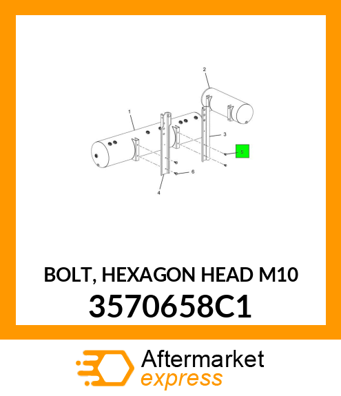 BOLT, HEXAGON HEAD M10 3570658C1