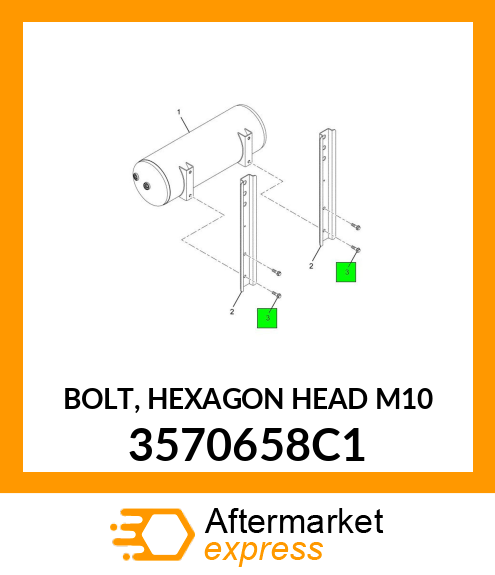 BOLT, HEXAGON HEAD M10 3570658C1